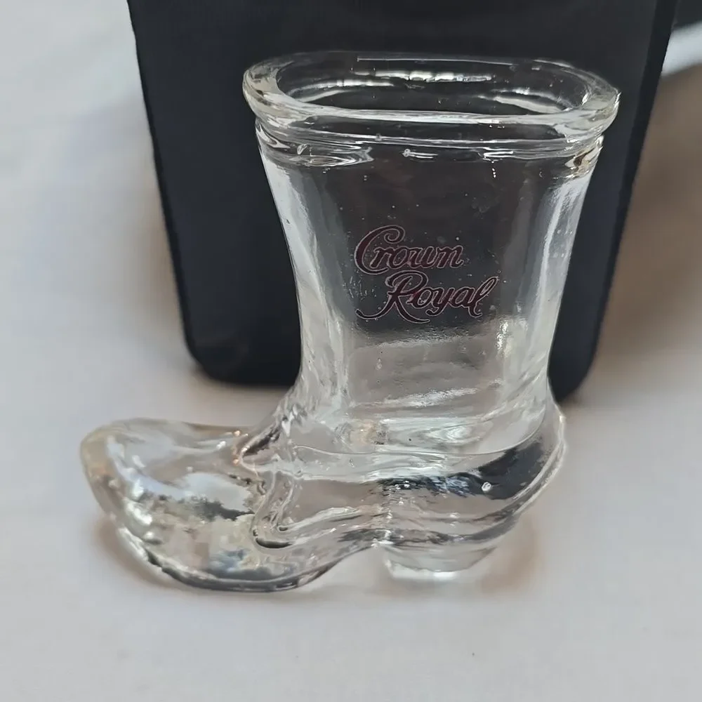 Crown Royal Miniature Boot Shot Glass – Clear Glass Collectible